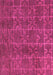 Machine Washable Abstract Pink Modern Rug, wshabs4237pnk