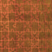 Square Abstract Orange Modern Rug, abs4237org