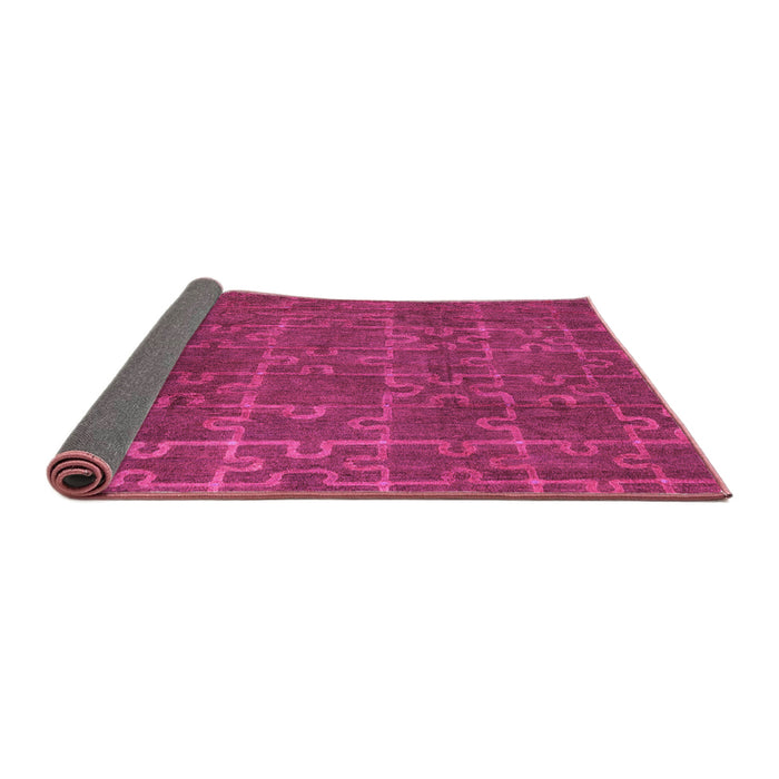 Sideview of Abstract Pink Modern Rug, abs4237pnk