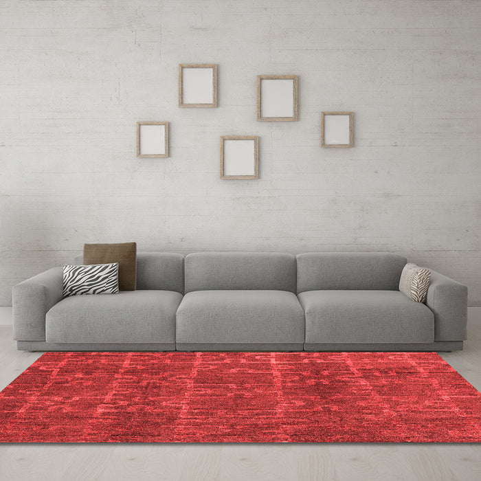 Modern Red Washable Rugs