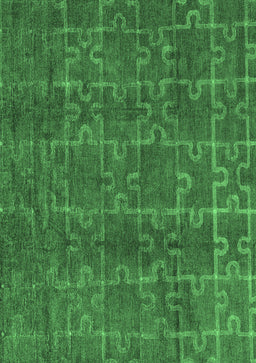 Abstract Emerald Green Modern Rug, abs4237emgrn