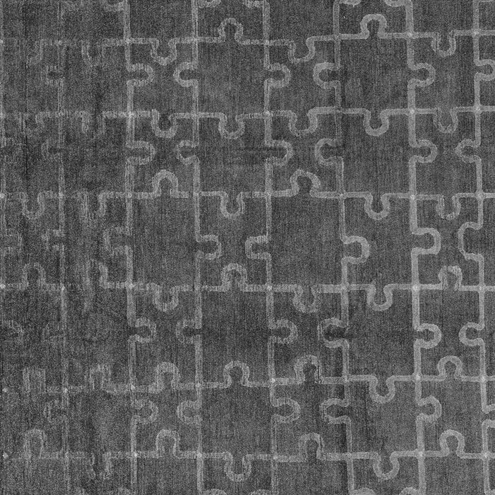 Square Abstract Gray Modern Rug, abs4237gry