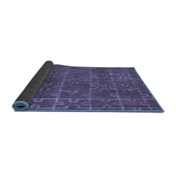 Sideview of Abstract Blue Modern Rug, abs4237blu