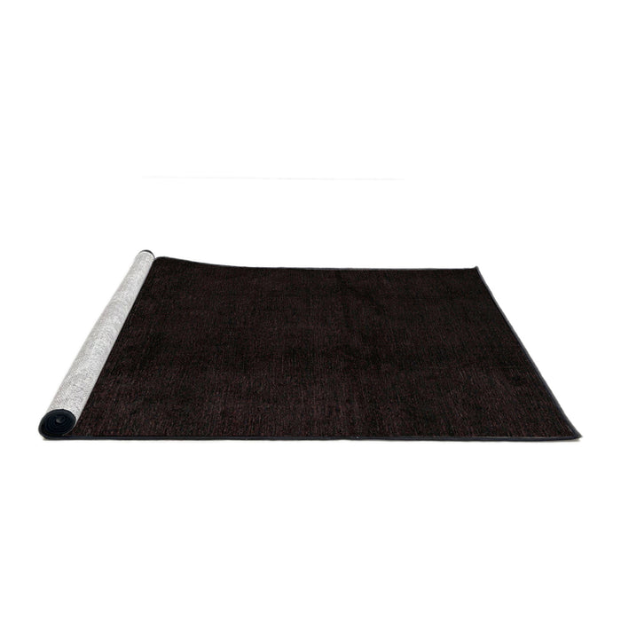 Sideview of Machine Washable Abstract Black Rug, wshabs4238
