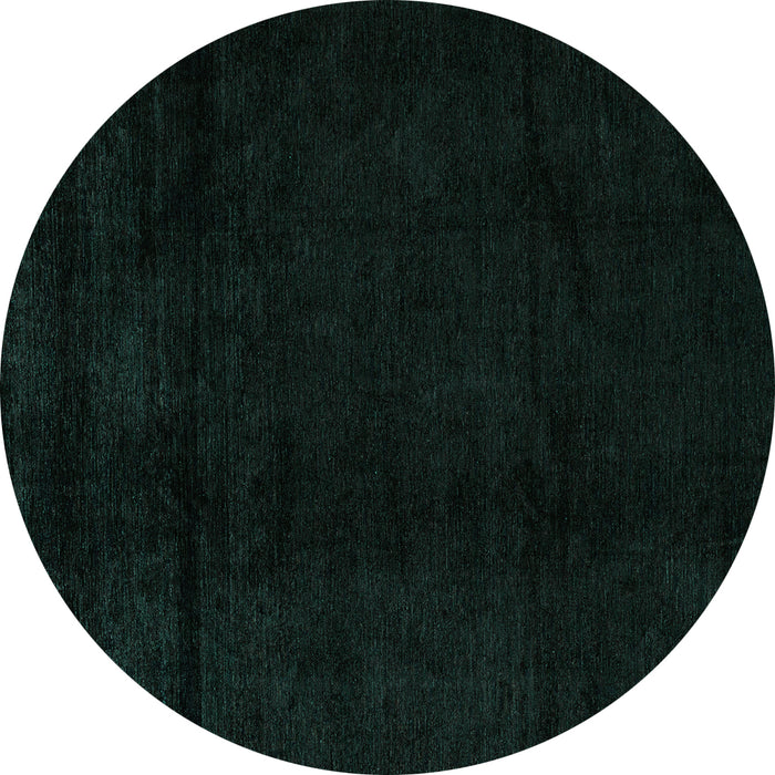 Round Machine Washable Abstract Turquoise Modern Area Rugs, wshabs4238turq
