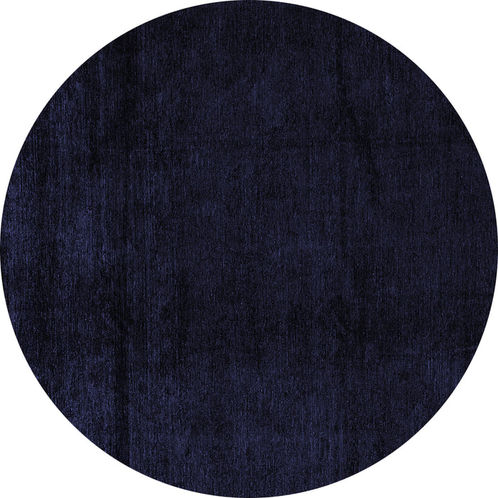 Round Machine Washable Abstract Blue Modern Rug, wshabs4238blu