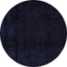 Round Machine Washable Abstract Blue Modern Rug, wshabs4238blu