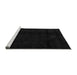 Sideview of Machine Washable Abstract Gray Modern Rug, wshabs4238gry