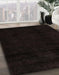 Abstract Black Modern Rug in Family Room, abs4238