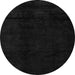 Round Abstract Gray Modern Rug, abs4238gry