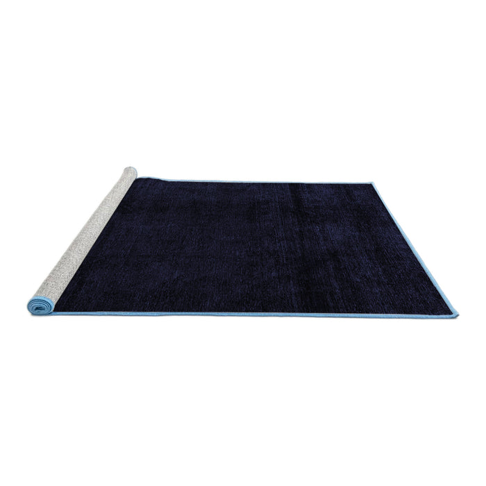 Sideview of Machine Washable Abstract Blue Modern Rug, wshabs4238blu