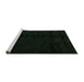 Sideview of Machine Washable Abstract Emerald Green Modern Area Rugs, wshabs4238emgrn