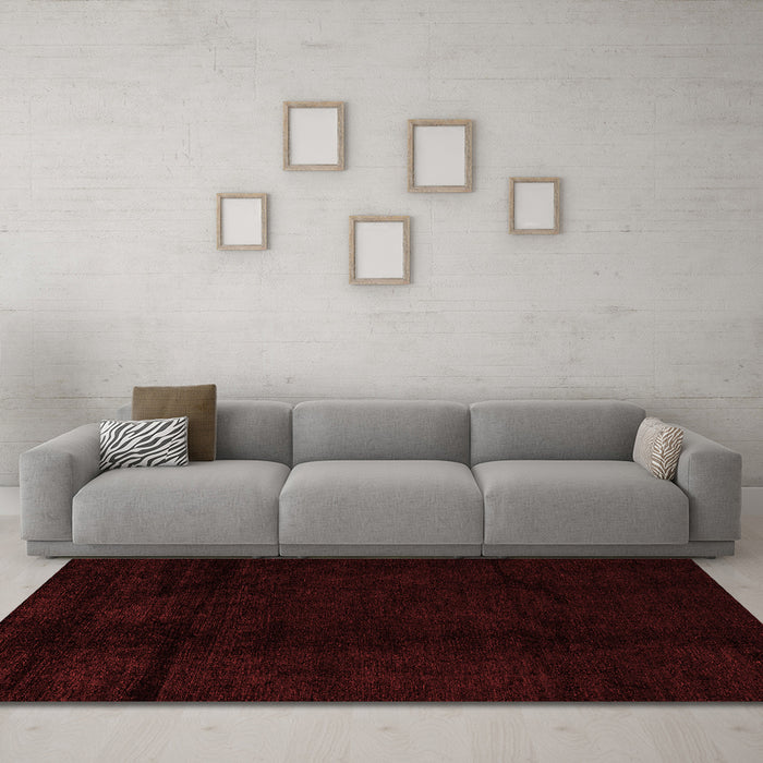 Modern Red Washable Rugs