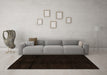 Machine Washable Abstract Brown Modern Rug in a Living Room,, wshabs4238brn