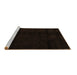 Sideview of Machine Washable Abstract Brown Modern Rug, wshabs4238brn