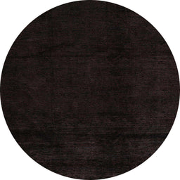 Round Abstract Black Modern Rug, abs4238
