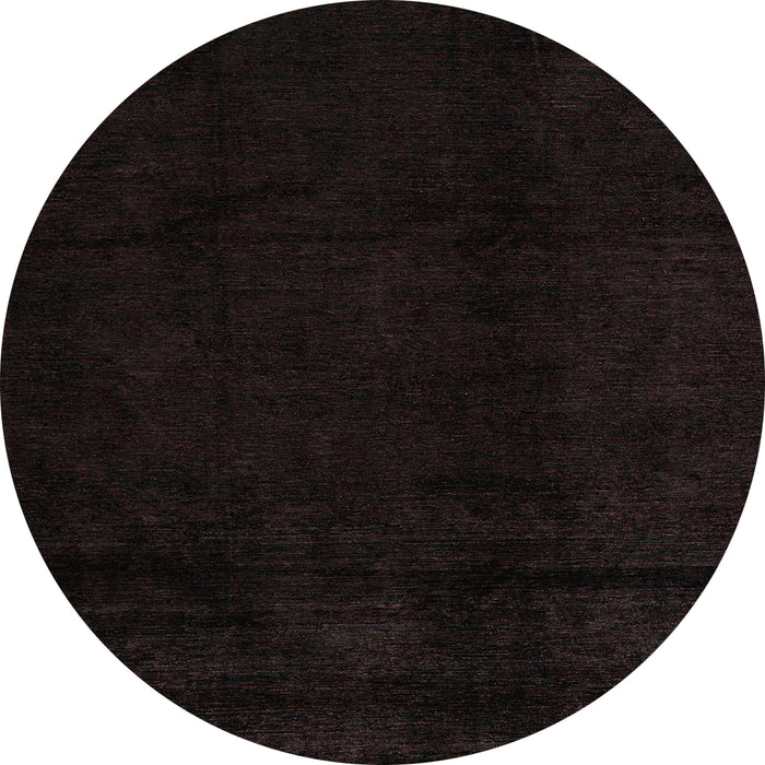 Round Abstract Black Modern Rug, abs4238