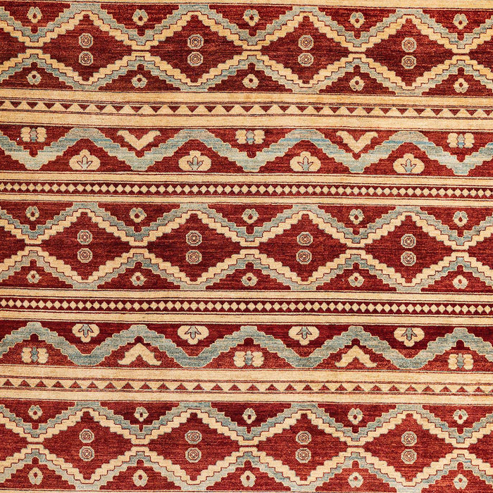 Machine Washable Abstract Red Rug, wshabs4239