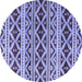 Round Oriental Blue Modern Rug, abs4239blu