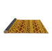 Sideview of Oriental Yellow Modern Rug, abs4239yw