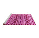 Sideview of Machine Washable Oriental Pink Modern Rug, wshabs4239pnk