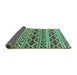 Sideview of Oriental Turquoise Modern Rug, abs4239turq