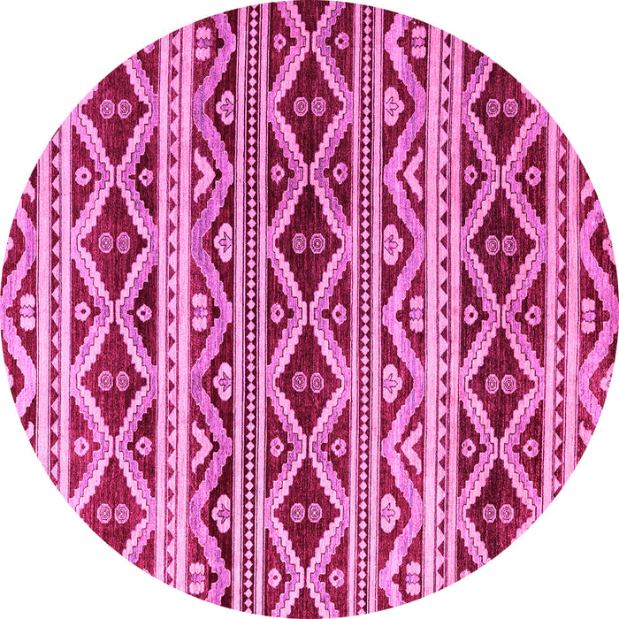 Round Oriental Pink Modern Rug, abs4239pnk