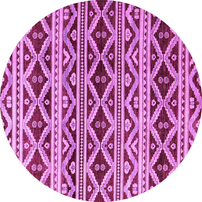Round Machine Washable Oriental Purple Modern Area Rugs, wshabs4239pur