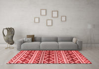 Machine Washable Oriental Red Modern Rug, wshabs4239red