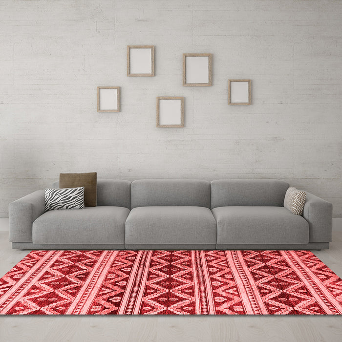 Modern Red Washable Rugs