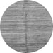 Round Machine Washable Abstract Gray Modern Rug, wshabs423gry