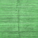 Square Abstract Emerald Green Modern Rug, abs423emgrn