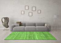 Machine Washable Abstract Green Modern Rug, wshabs423grn