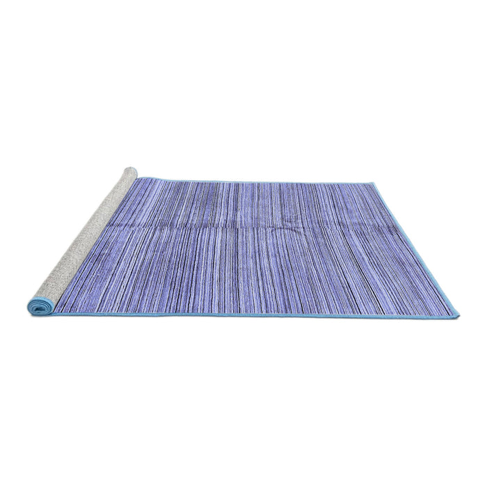 Sideview of Machine Washable Abstract Blue Modern Rug, wshabs423blu
