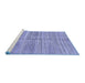 Sideview of Machine Washable Abstract Blue Modern Rug, wshabs423blu