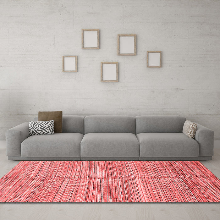 Modern Red Washable Rugs