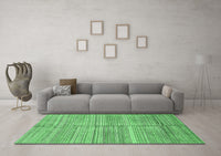 Machine Washable Abstract Emerald Green Modern Rug, wshabs423emgrn