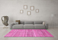 Machine Washable Abstract Pink Modern Rug, wshabs423pnk