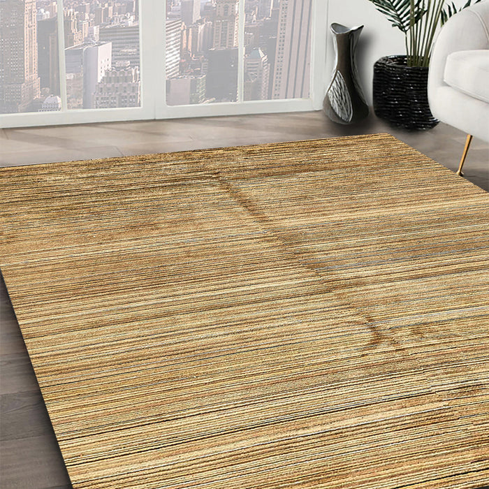 Machine Washable Abstract Chrome Gold Yellow Rug in a Family Room, wshabs423