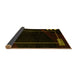 Sideview of Oriental Yellow Modern Rug, abs4240yw