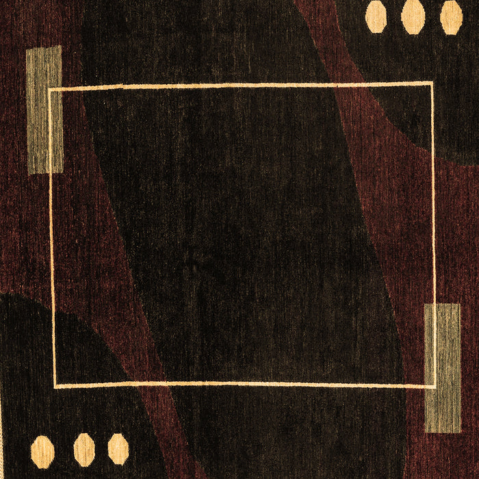 Square Oriental Brown Modern Rug, abs4240brn