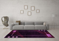 Machine Washable Oriental Pink Modern Rug, wshabs4240pnk