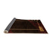 Sideview of Oriental Orange Modern Rug, abs4240org