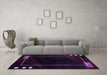 Machine Washable Oriental Purple Modern Area Rugs in a Living Room, wshabs4240pur