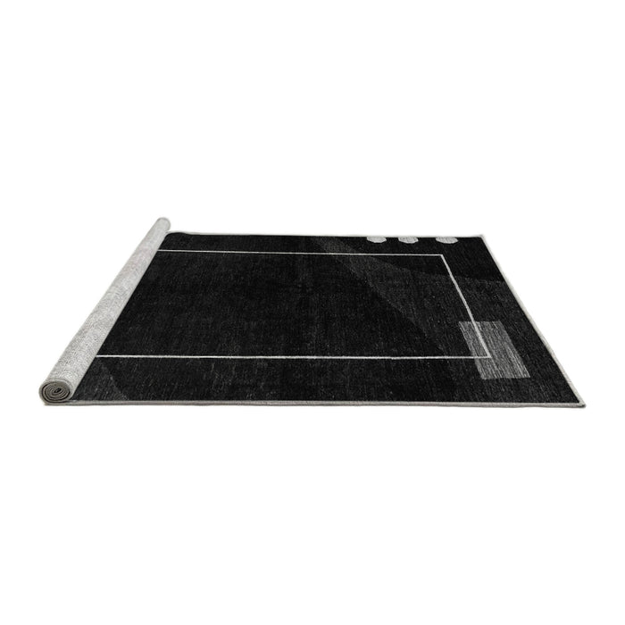 Sideview of Machine Washable Oriental Gray Modern Rug, wshabs4240gry