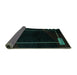 Sideview of Oriental Turquoise Modern Rug, abs4240turq