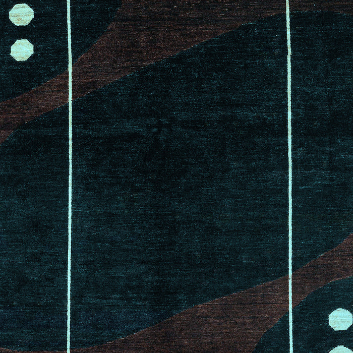 Machine Washable Oriental Light Blue Modern Rug, wshabs4240lblu