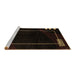 Sideview of Machine Washable Oriental Brown Modern Rug, wshabs4240brn