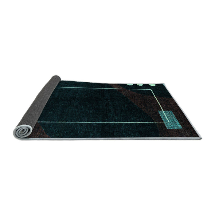 Sideview of Oriental Light Blue Modern Rug, abs4240lblu