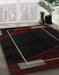 Machine Washable Abstract Burgundy Brown Rug in a Family Room, wshabs4240